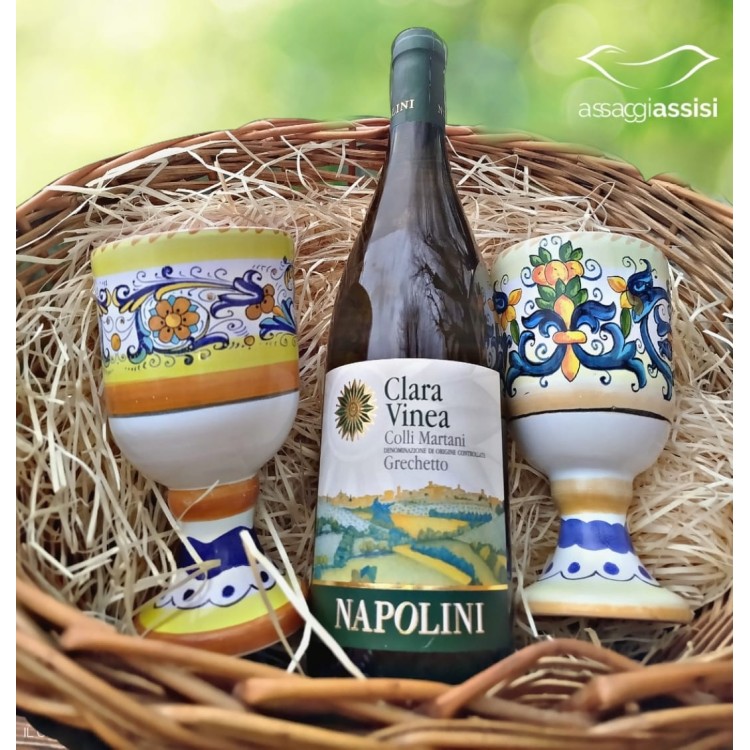 AssaggiaBianco – Vino Bianco Grechetto Umbria con Calici