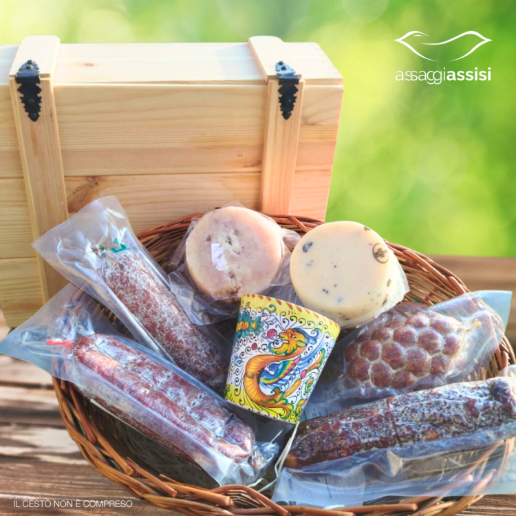 Cesto regalo Assaggia Francesco - in scatola di legno
