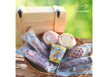 Cesto regalo Assaggia Francesco - in scatola di legno